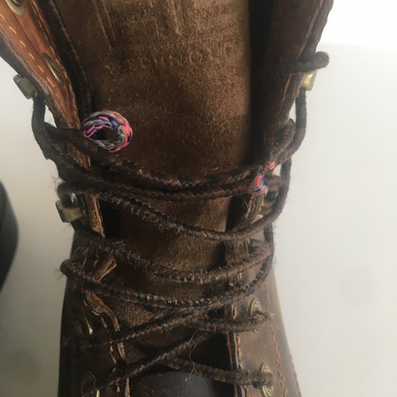 Ariat Heritage Lacer II Boot Leather Brown Moto Western Distress Size Women's 9 - Picture 8 of 9